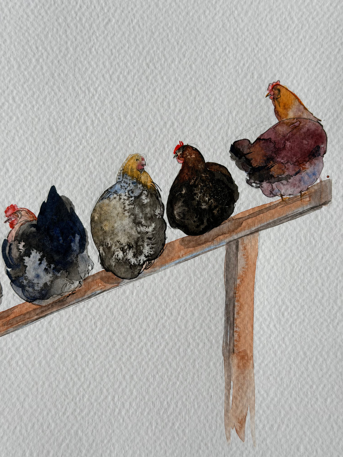 Chickens on a Perch