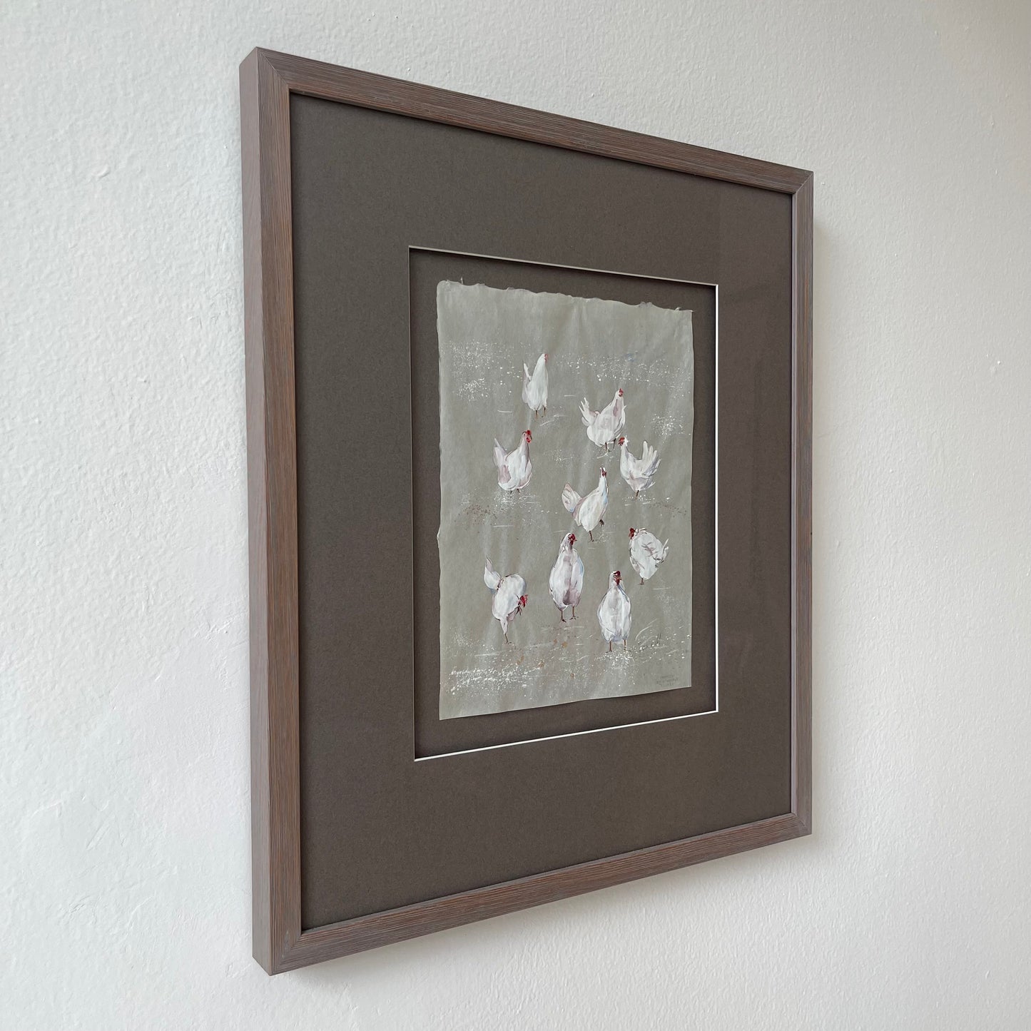 White Hens, White on White