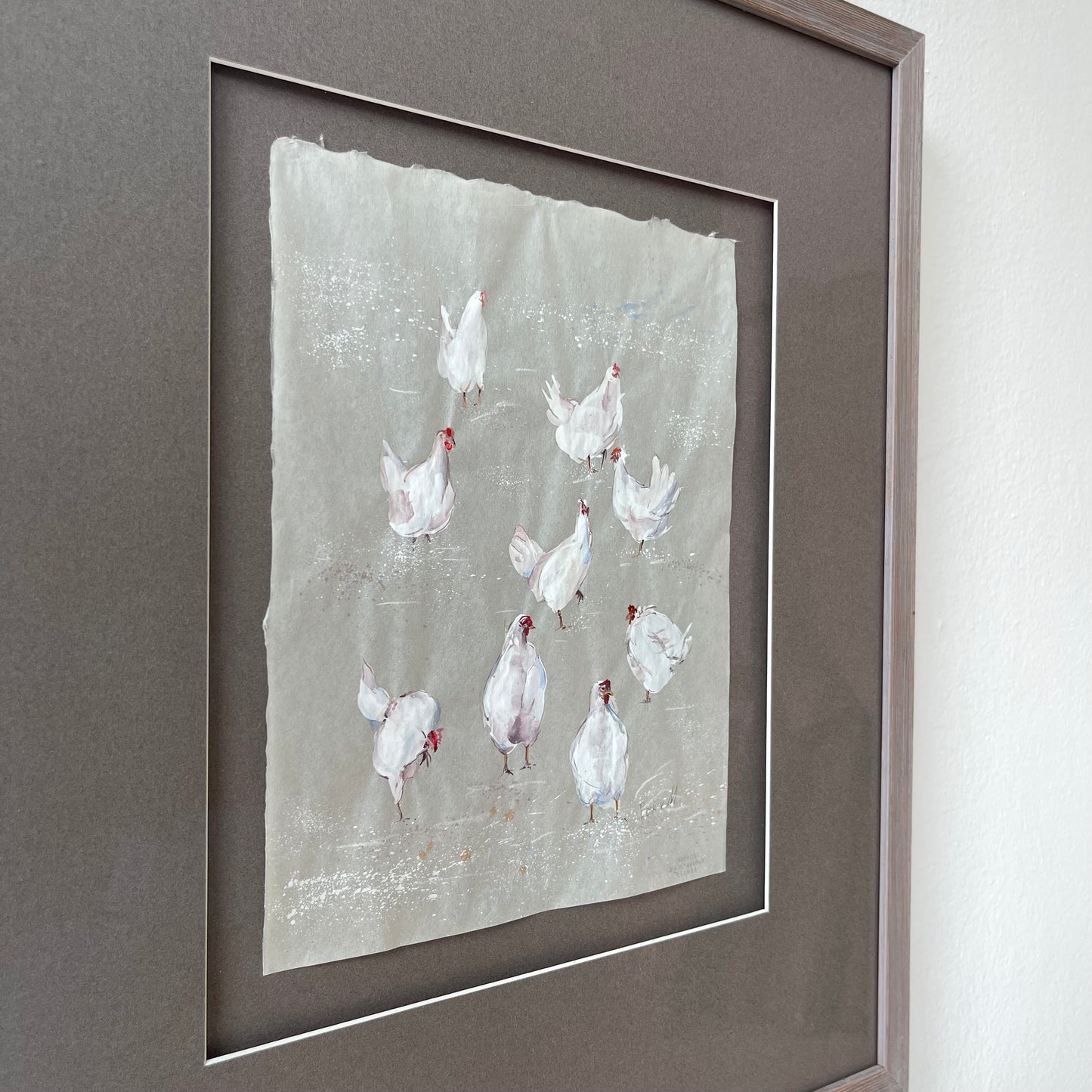 White Hens, White on White