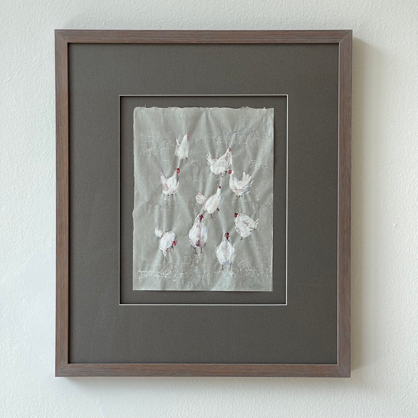 White Hens, White on White