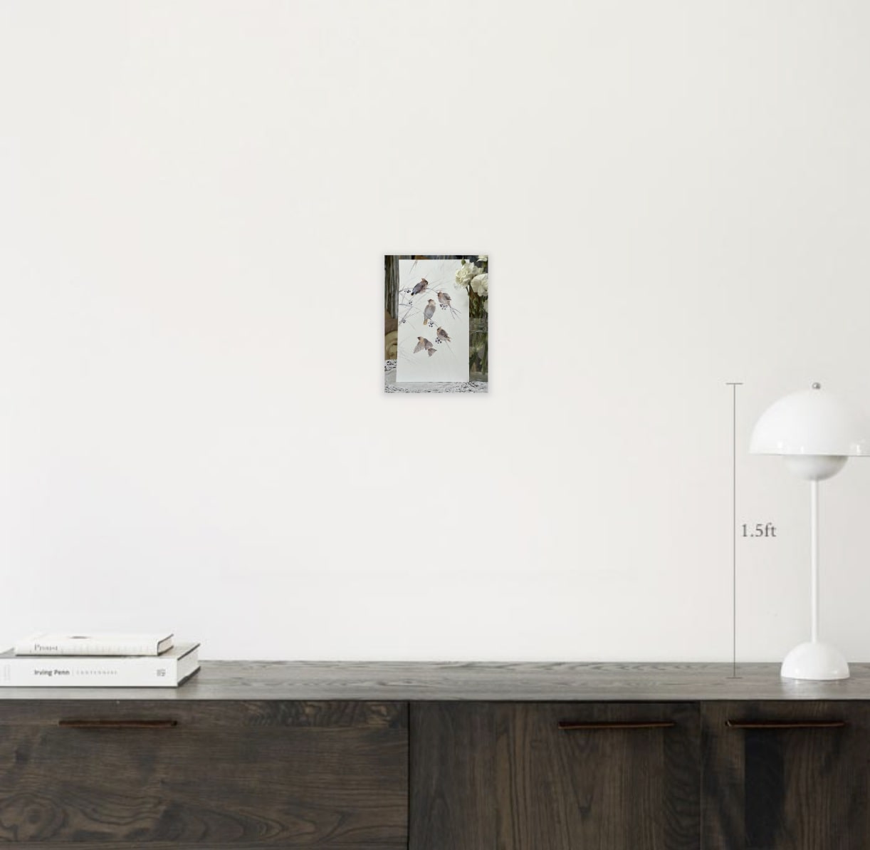 Waxwing Flock Painting