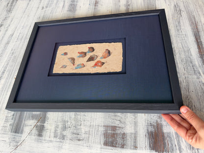 Nine Hens on Cream Paper