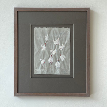 White Hens, White on White