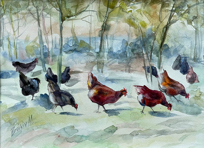 A Day in the Garden with Chickens