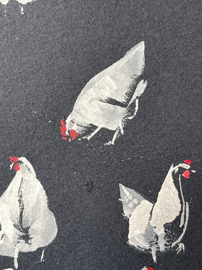 Chickens in contrast.